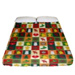 Pattern-christmas-patterns Fitted Sheet (Queen Size)
