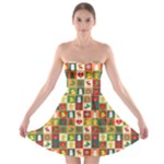 Pattern-christmas-patterns Strapless Bra Top Dress