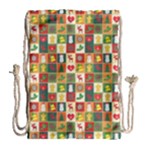 Pattern-christmas-patterns Drawstring Bag (Large)