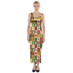 Pattern-christmas-patterns Fitted Maxi Dress