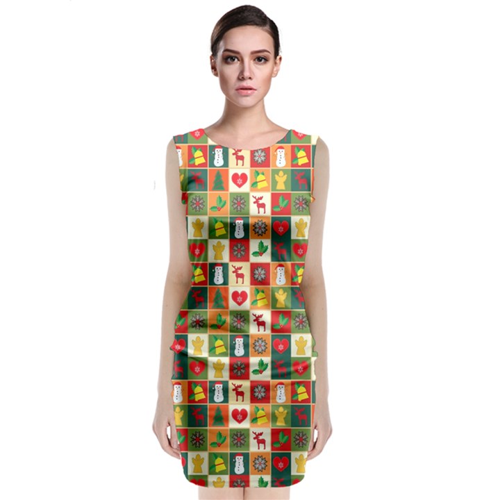 Pattern-christmas-patterns Classic Sleeveless Midi Dress