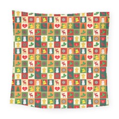 Pattern-christmas-patterns Square Tapestry (large) by Amaryn4rt