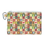 Pattern-christmas-patterns Canvas Cosmetic Bag (Large)