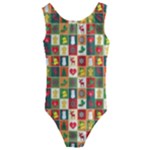 Pattern-christmas-patterns Kids  Cut-Out Back One Piece Swimsuit