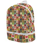 Pattern-christmas-patterns Zip Bottom Backpack