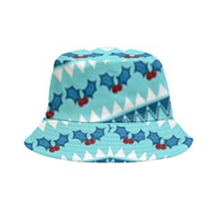 Blue Christmas Vintage Ethnic Seamless Pattern Bucket Hat by Amaryn4rt