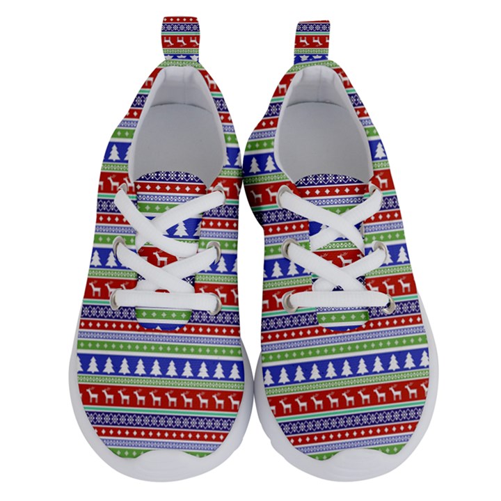 Christmas-color-stripes Pattern Running Shoes