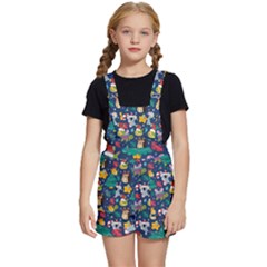 Colorful-funny-christmas-pattern  --- Kids  Short Overalls