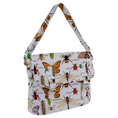 Insects-seamless-pattern Buckle Messenger Bag