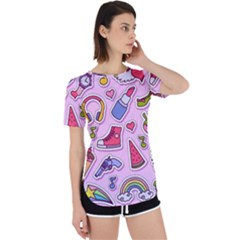 Fashion-patch-set Perpetual Short Sleeve T-shirt by Amaryn4rt
