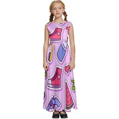 Fashion-patch-set Kids  Satin Sleeveless Maxi Dress by Amaryn4rt
