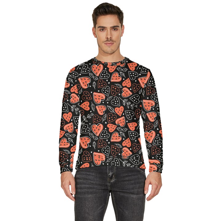 Seamless-vector-pattern-with-watermelons-hearts-mint Men s Fleece Sweatshirt
