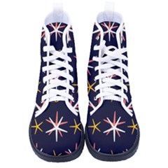 Sea-stars-pattern-sea-texture Women s High-top Canvas Sneakers by Amaryn4rt