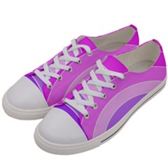Pink Rainbow Purple Design Pattern Men s Low Top Canvas Sneakers by Pakjumat