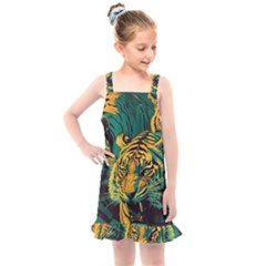 Abstract Landscape Nature Floral Animals Portrait Kids  Overall Dress