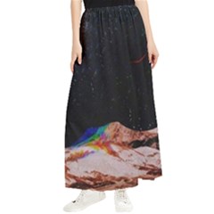 Retro Vintage Space Galaxy Maxi Chiffon Skirt by Pakjumat