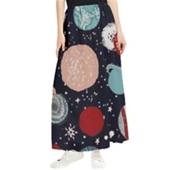 Space Galaxy Pattern Maxi Chiffon Skirt by Pakjumat