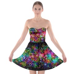 Psychedelic Bubbles Abstract Strapless Bra Top Dress by Modalart