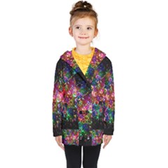 Psychedelic Bubbles Abstract Kids  Double Breasted Button Coat
