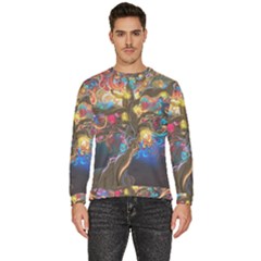 Psychedelic Tree Abstract Psicodelia Men s Fleece Sweatshirt by Modalart