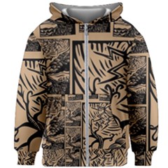 Artistic Psychedelic Kids  Zipper Hoodie Without Drawstring by Modalart