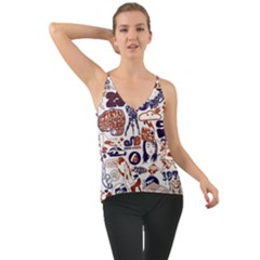 Artistic Psychedelic Doodle Chiffon Cami