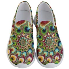 Colorful Psychedelic Fractal Trippy Men s Lightweight Slip Ons by Modalart