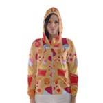 Fast Junk Food  Pizza Burger Cool Soda Pattern Women s Hooded Windbreaker
