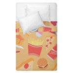 Fast Junk Food  Pizza Burger Cool Soda Pattern Duvet Cover Double Side (Single Size)