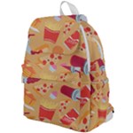 Fast Junk Food  Pizza Burger Cool Soda Pattern Top Flap Backpack
