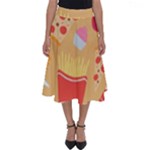 Fast Junk Food  Pizza Burger Cool Soda Pattern Perfect Length Midi Skirt