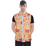 Fast Junk Food  Pizza Burger Cool Soda Pattern Men s Puffer Vest
