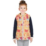 Fast Junk Food  Pizza Burger Cool Soda Pattern Kids  Hooded Puffer Vest
