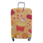 Fast Junk Food  Pizza Burger Cool Soda Pattern Luggage Cover (Small)