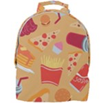Fast Junk Food  Pizza Burger Cool Soda Pattern Mini Full Print Backpack