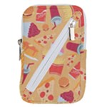 Fast Junk Food  Pizza Burger Cool Soda Pattern Belt Pouch Bag (Small)