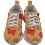 Fast Junk Food  Pizza Burger Cool Soda Pattern Kids Athletic Shoes