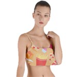Fast Junk Food  Pizza Burger Cool Soda Pattern Layered Top Bikini Top 