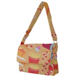 Fast Junk Food  Pizza Burger Cool Soda Pattern Full Print Messenger Bag (L)