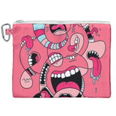 Big Mouth Worm Canvas Cosmetic Bag (xxl) by Dutashop