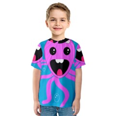 Bubble Octopus Copy Kids  Sport Mesh T-shirt