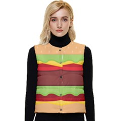 Cake Cute Burger Women s Button Up Puffer Vest by Dutashop