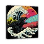 Retro Wave Kaiju Godzilla Japanese Pop Art Style Mini Canvas 6  x 6  (Stretched)