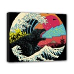 Retro Wave Kaiju Godzilla Japanese Pop Art Style Canvas 10  x 8  (Stretched)