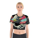 Retro Wave Kaiju Godzilla Japanese Pop Art Style Cotton Crop Top