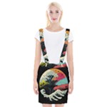 Retro Wave Kaiju Godzilla Japanese Pop Art Style Braces Suspender Skirt