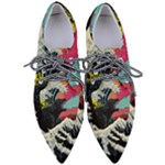 Retro Wave Kaiju Godzilla Japanese Pop Art Style Pointed Oxford Shoes