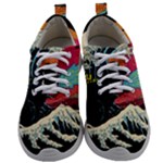 Retro Wave Kaiju Godzilla Japanese Pop Art Style Mens Athletic Shoes
