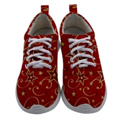 Christmas Texture Pattern Red Craciun Women Athletic Shoes by Sarkoni