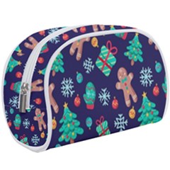 Christmas Texture New Year Background Trees Retro Pattern Make Up Case (large) by Sarkoni